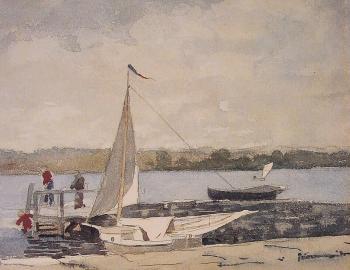 溫斯洛 荷默 A Sloop at a Wharf Gloucester 溫斯洛 荷默 A Sloop at a Wharf Gloucester